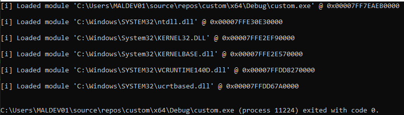 Fixed list of loaded modules